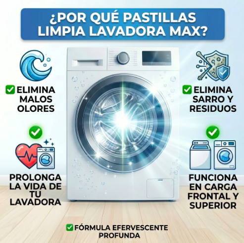 Pack de 12 Pastillas Limpia Lavadora