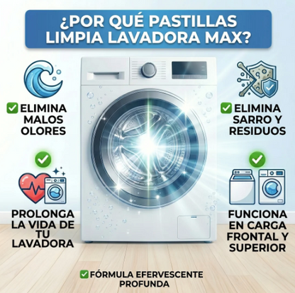 Pack de 12 Pastillas Limpia Lavadora